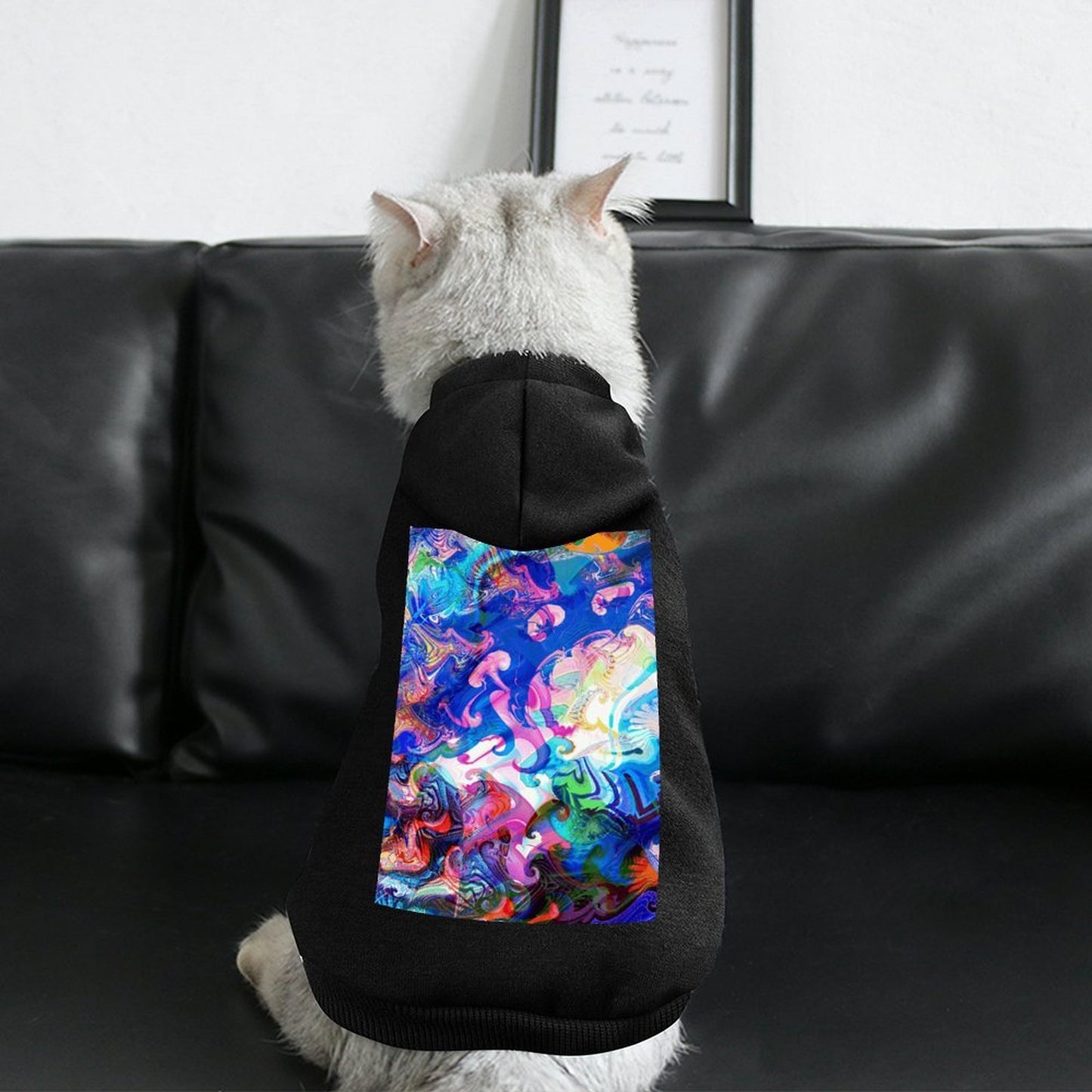 オリジナルプリント ペット用 フーディー パーカー 犬猫用 (抜け毛・汚れ防止)