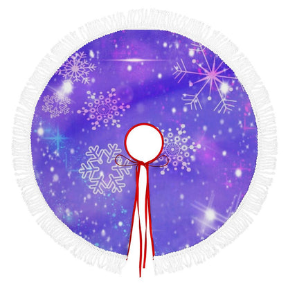 【両面プリント】フリンジ付き オリジナルツリースカート | 防水 | クリスマス飾り