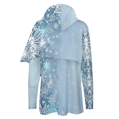 【ロング丈】レディース 修身スウェットパーカー | チュニック丈・体型カバー | オリジナルプリント衛衣