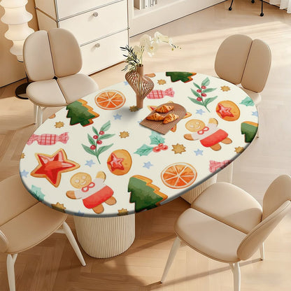 【楕円テーブルに革命を】ズレない・防水！写真で作るフィットテーブルカバー