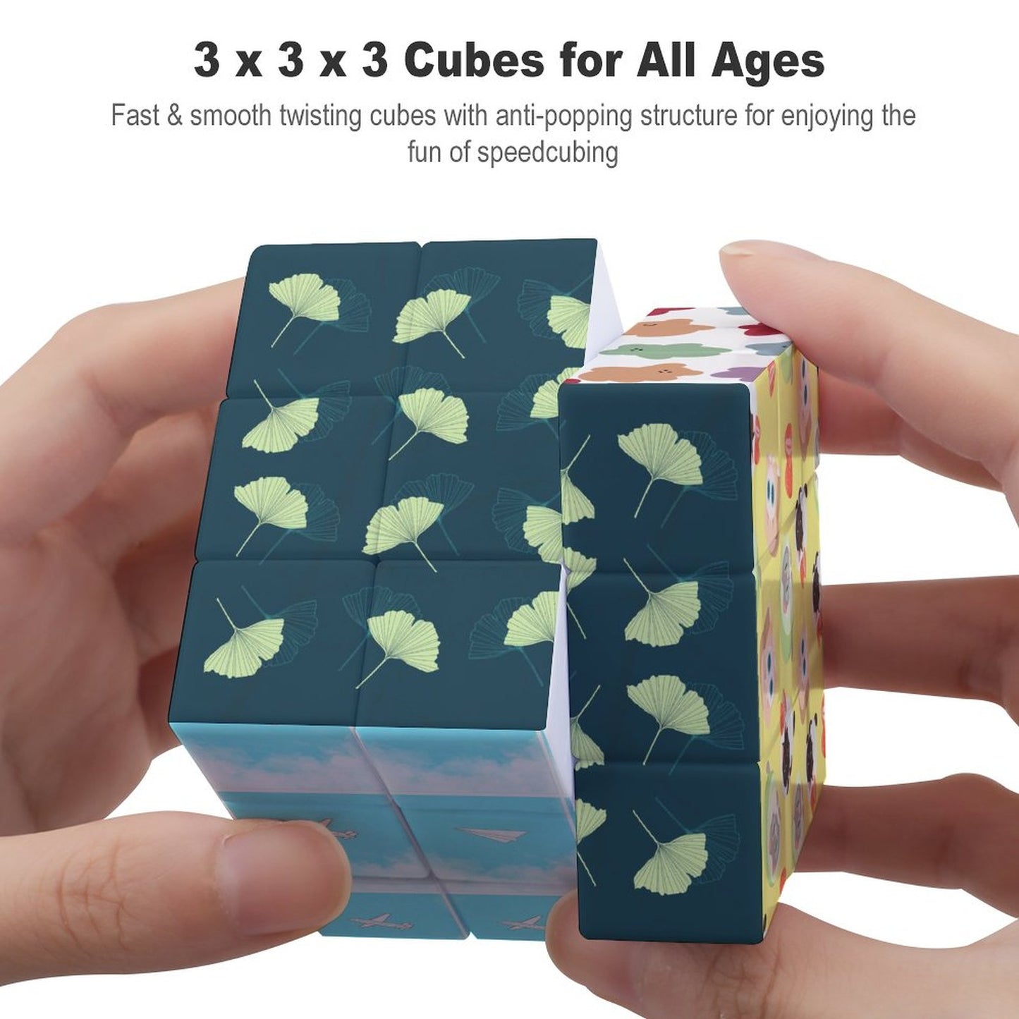 カスタムフォトマジックキューブ 3×3 | UV印刷 脳トレパズル オリジナル写真