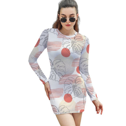 魅惑のシルエット | カスタム 長袖 ボディコン ワンピース