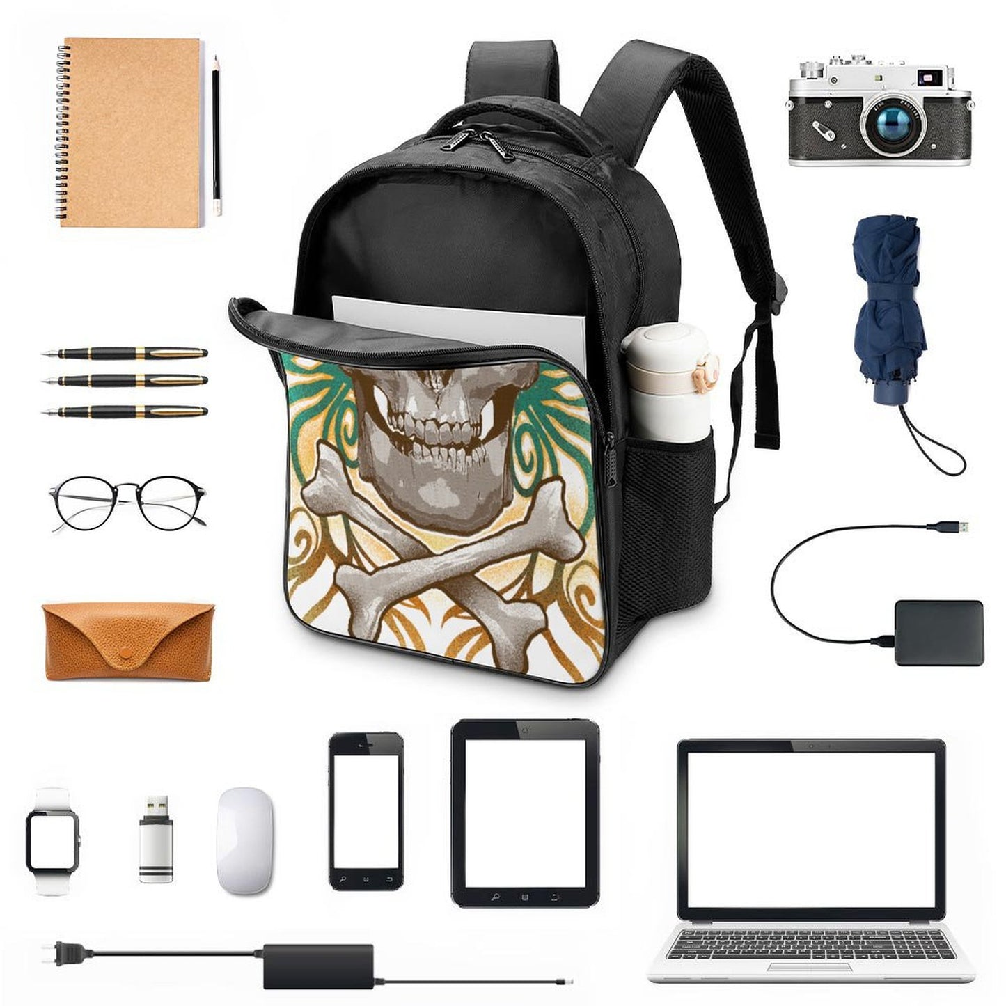 【16インチPC対応】グッチナイロン製バックパック | 2層式・高機能 | 通勤・通学用