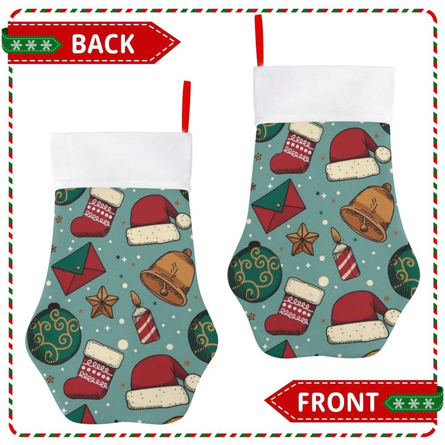 【愛犬の写真で】オリジナル犬用クリスマスストッキング｜ペットのプレゼント入れに