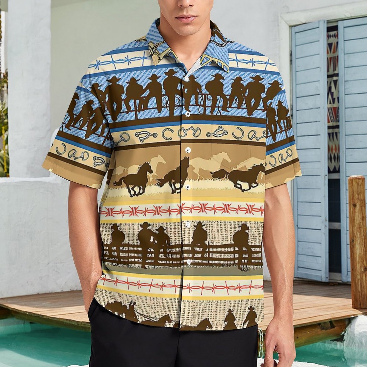 驚異の伸縮性｜オリジナル・4WAYストレッチ・アロハシャツ｜ポケット付＆防シワ