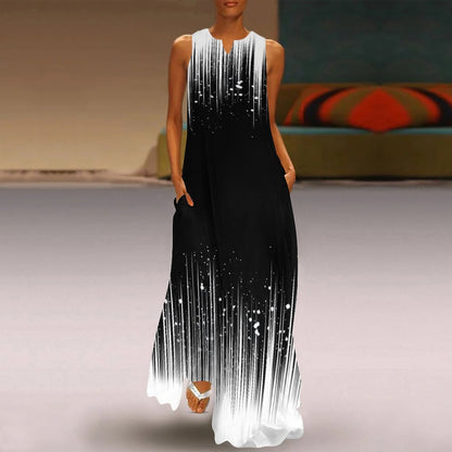 オリジナル マキシ丈ワンピース | スリムフィット＆ノースリーブ | 1枚から作成