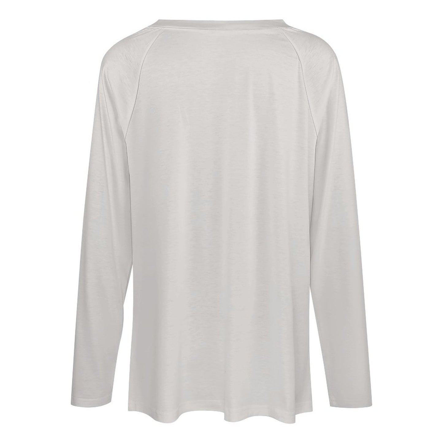 【ヨレない首元】ダブルVネック・ルーズ長袖Tシャツ｜S-5XL 大きいサイズ対応