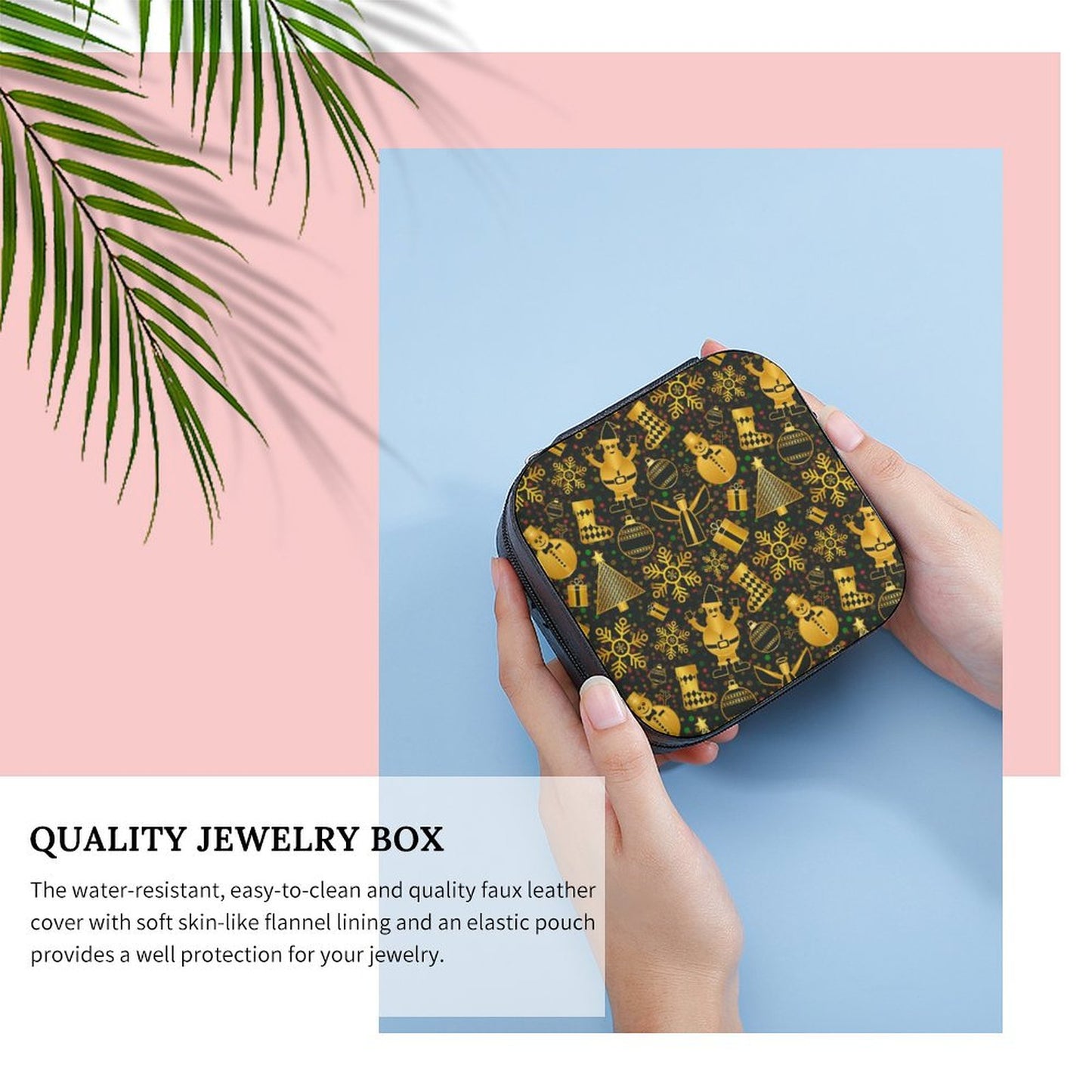 【レザー製】写真でデザインする携帯用ジュエリーボックス｜旅行に便利なオリジナル小物入れ