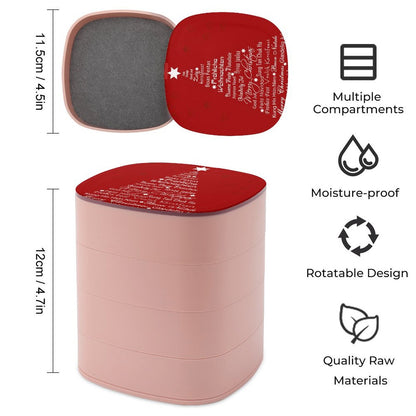 【見せる収納】写真で飾る4段回転式アクセサリーケース｜オリジナルタワー型ジュエリーボックス