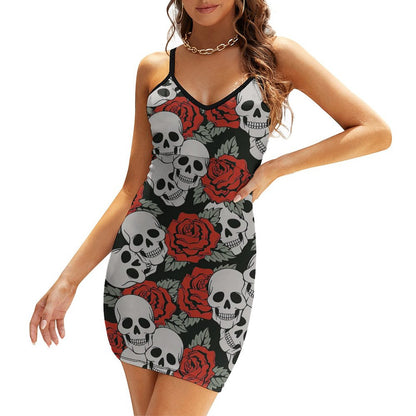 オリジナル ボディコン ミニドレス | 調整可能ストラップ＆高伸縮素材 | セクシーワンピ