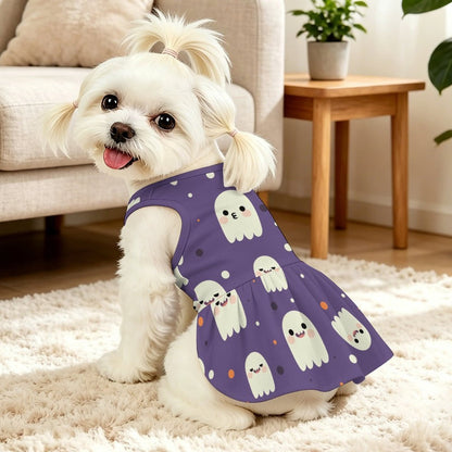 犬・猫用カスタムプリントワンピース｜ハワイアンフリル夏ペット服（オーダーメイド）