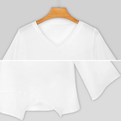 オリジナルシフォンブラウス | 透け感・涼感・体型カバー | S-5XL