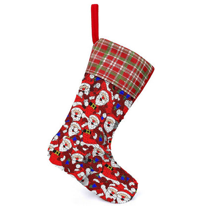 【触ると絵が変わる！？】写真で作る魔法のスパンコールクリスマスソックス｜サプライズに