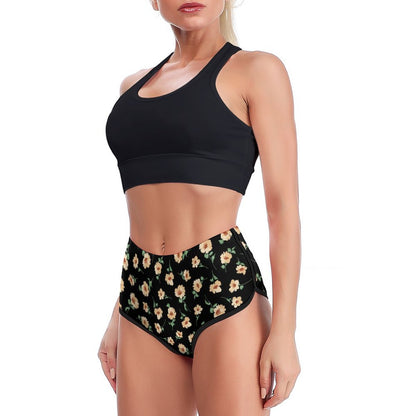 透けない・ずれない・かぶらない｜ハイウエスト カスタム ヨガショーツ｜全面プリント スポーツウェア