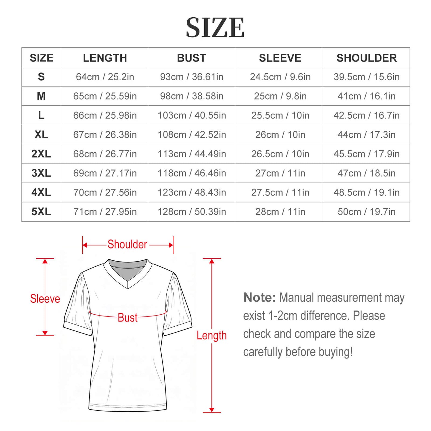 レディースVネック泡泡袖Tシャツ 小坑条熱転写カスタムプリント