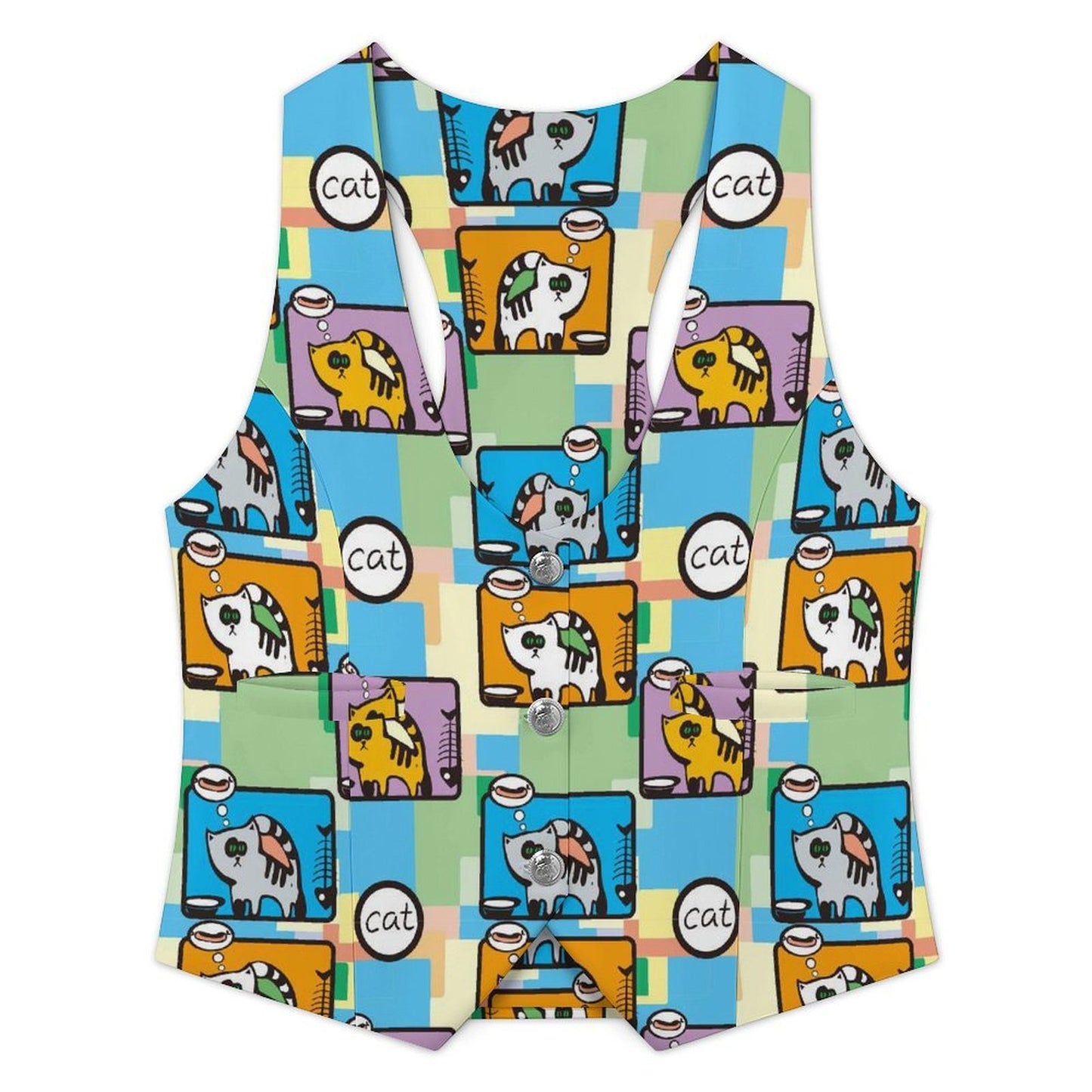 Suit Jacket And Vest Food Cat