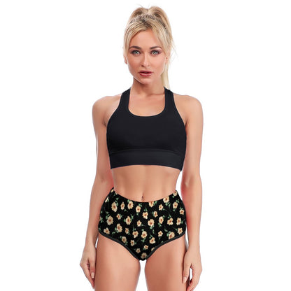 透けない・ずれない・かぶらない｜ハイウエスト カスタム ヨガショーツ｜全面プリント スポーツウェア