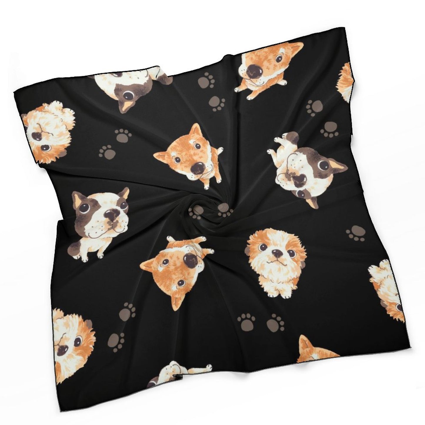 【アレンジ自由自在】一枚で印象が変わる、カスタムデザイン・スカーフ｜バッグチャームにも