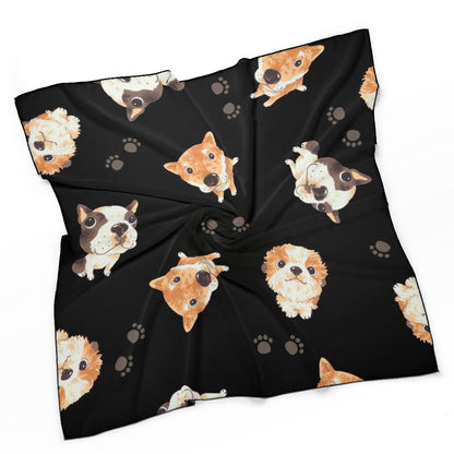 【アレンジ自由自在】一枚で印象が変わる、カスタムデザイン・スカーフ｜バッグチャームにも