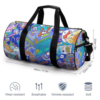 【もう探さない】干湿分離でスマート収納！カスタムできる円筒ジムバッグ｜一泊旅行にも