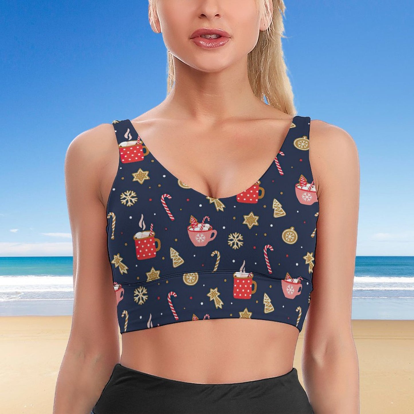 【見せてもお洒落】普段使いできる、バックデザイン・スポーツブラ｜ヨガウェア トップス