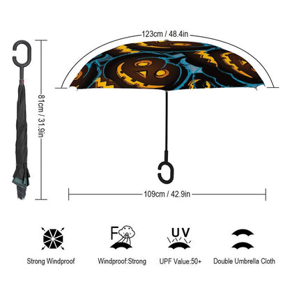【濡れない逆折り式】オリジナル傘 | 写真・ロゴでカスタム | 車用・耐風・晴雨兼用
