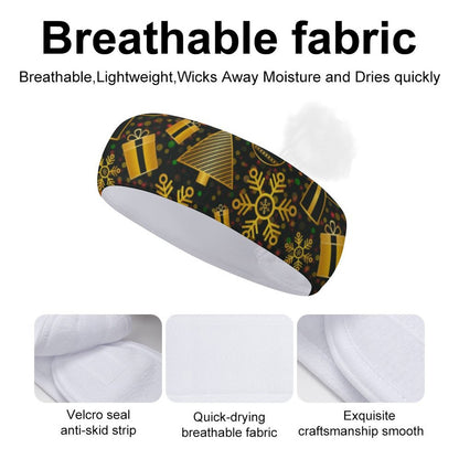 【限界の一滴、見逃さない】ロゴで創る、高吸汗スポーツヘッドバンド