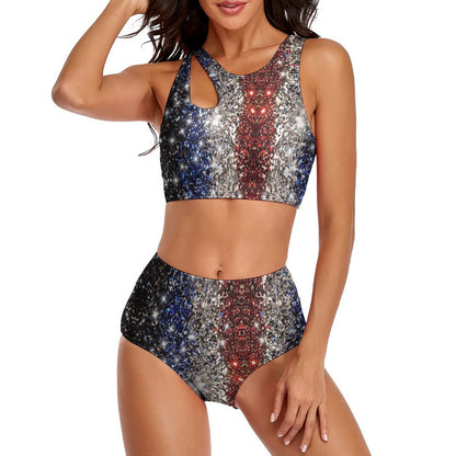ハイウエスト ビキニ オリジナル作成 | 体型カバー＆脚長効果 | レトロモダン水着