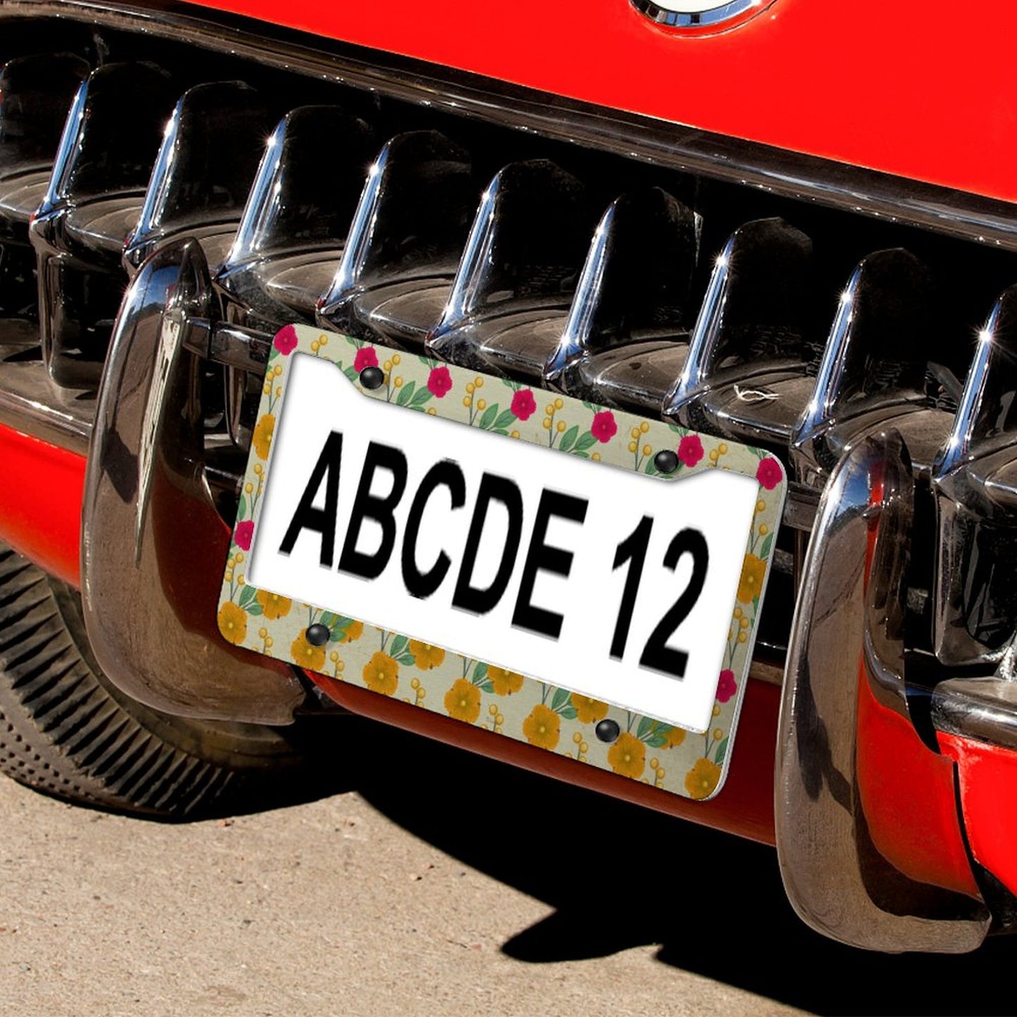 【写真でカスタム】ライセンスフレーム オリジナル (USサイズ/ペア) | おしゃれなナンバーフレーム