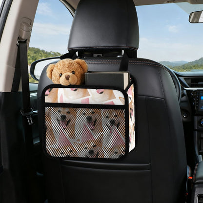 カーシート収納バッグ PUレザー製 ダイレクトプリント カスタマイズ可能 車内整理 後部座席用