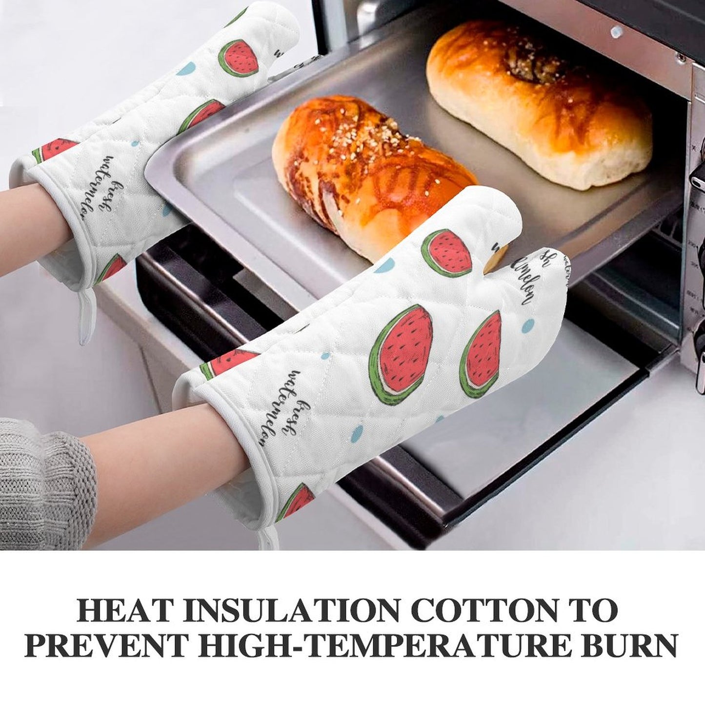 オリジナル 鍋つかみ オーブンミトン | 耐熱・厚手・ロング丈 | 写真入りキッチングッズ作成