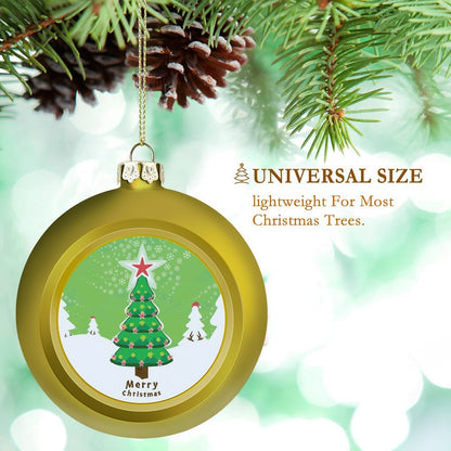 【ミニサイズ】オリジナルクリスマスボール 4cm | 小さな写真・ロゴ オーナメント