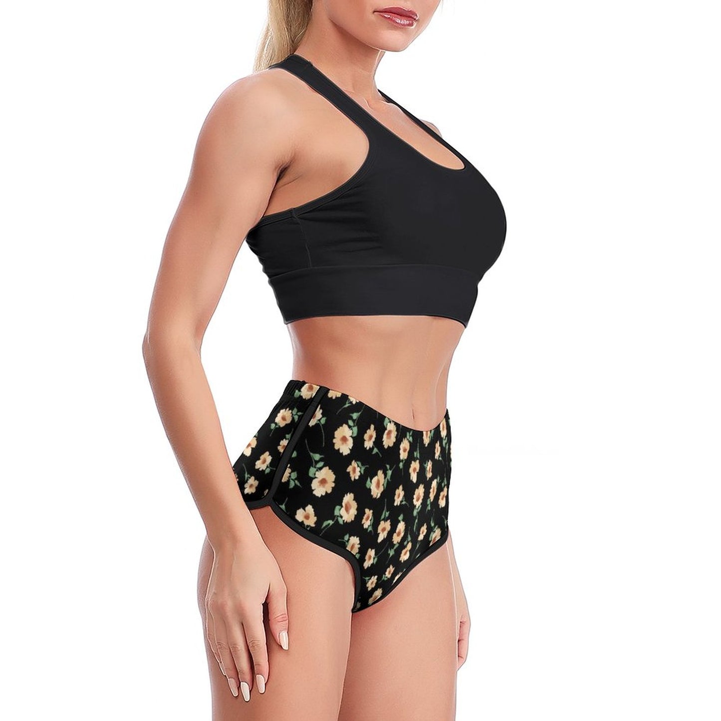 透けない・ずれない・かぶらない｜ハイウエスト カスタム ヨガショーツ｜全面プリント スポーツウェア