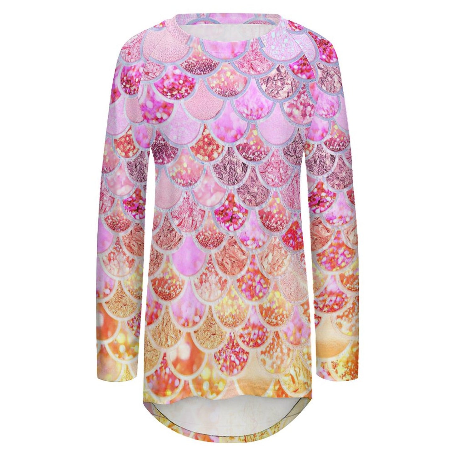 オリジナル 配色 ロングTシャツ | お尻が隠れるチュニック丈 | レギンスコーデ