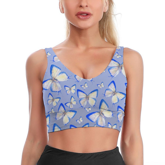 スポーツブラ ハイサポート | Uネック 揺れない ヨガブラ | オリジナルプリント