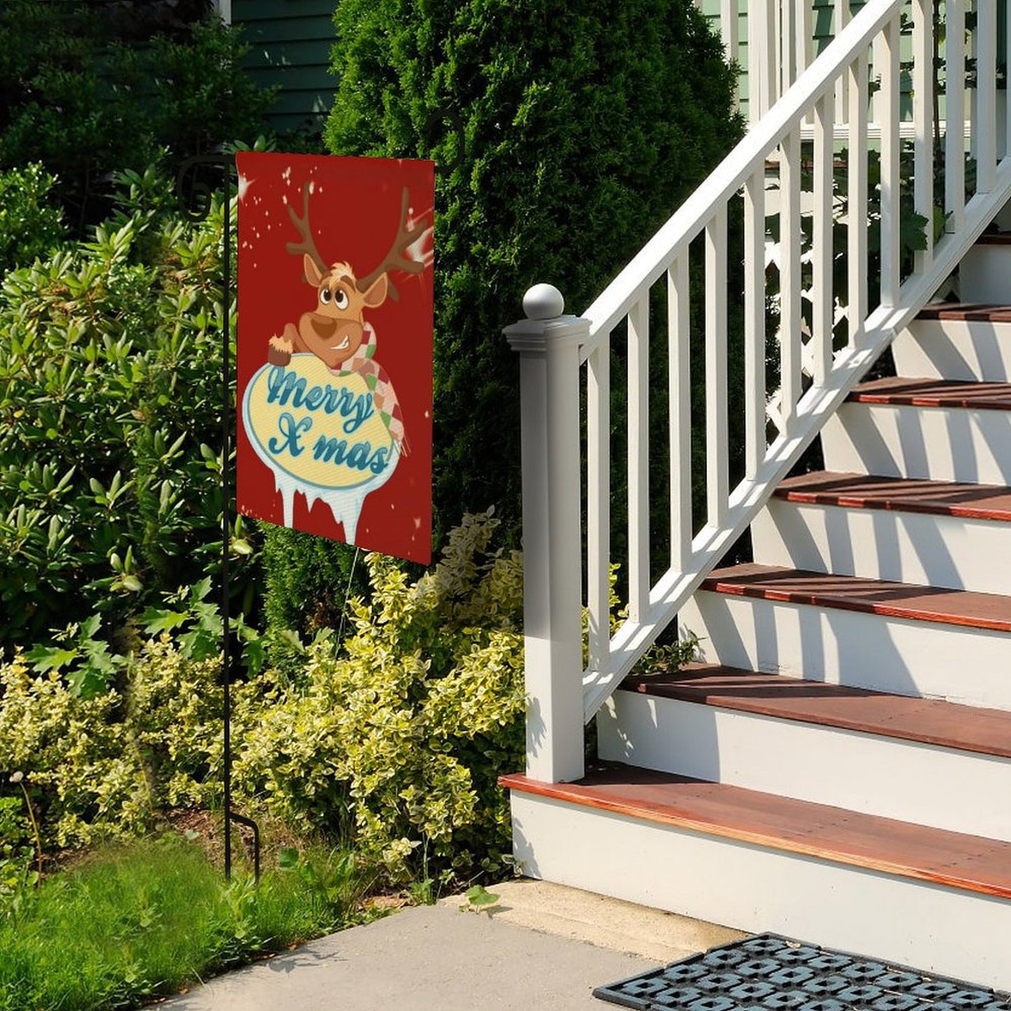 庭を愛するあなたへ。リネンで創る、両面印刷のオリジナルガーデンフラッグ