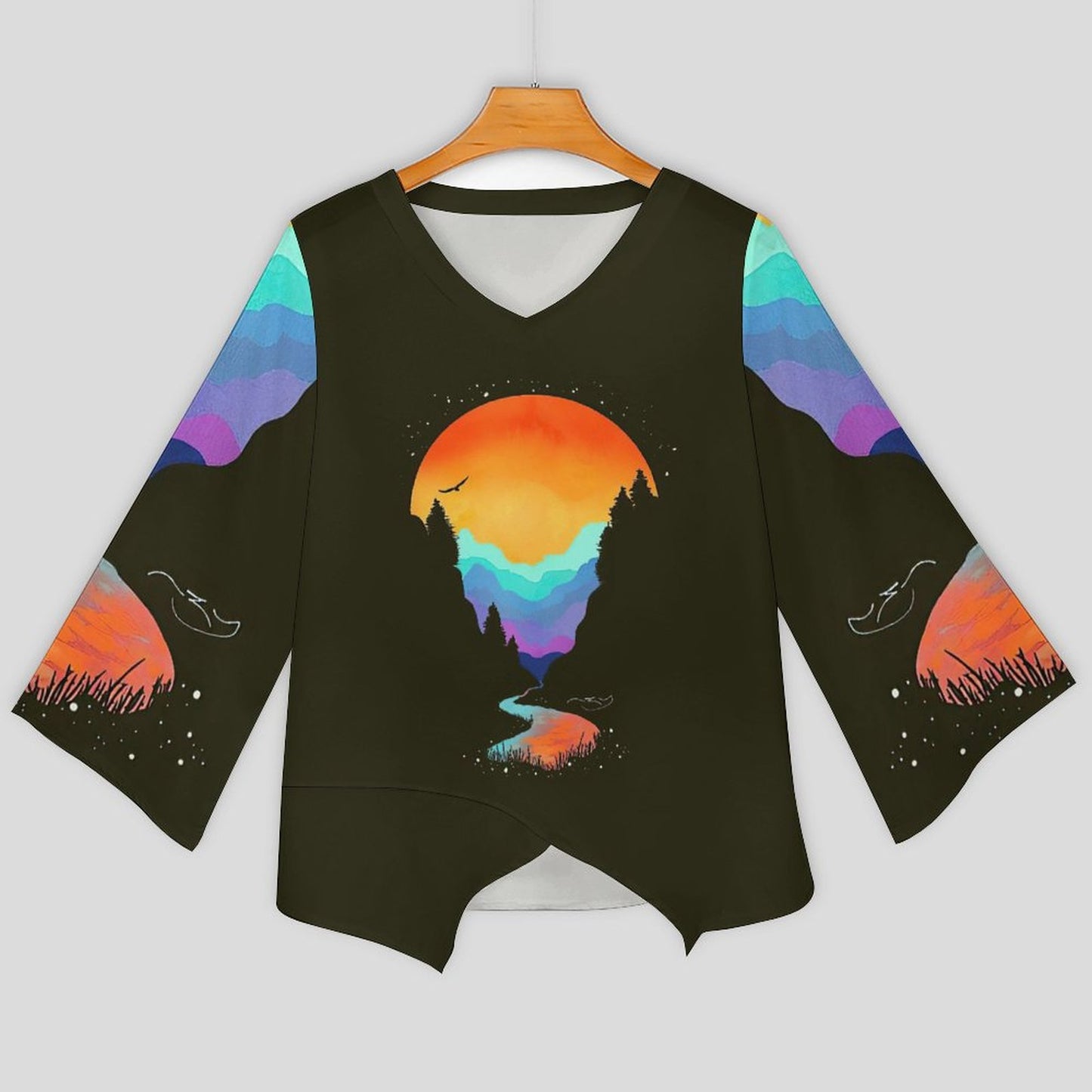 オリジナルシフォンブラウス | 透け感・涼感・体型カバー | S-5XL