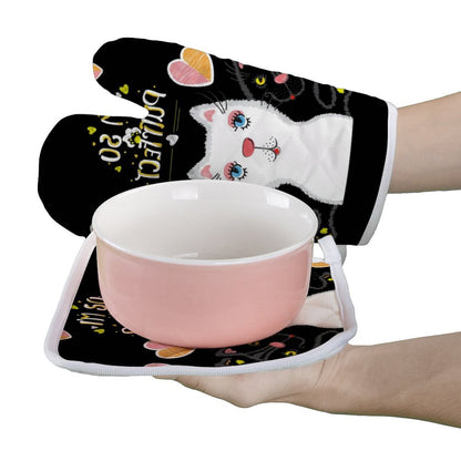 オリジナル 鍋つかみ & 鍋敷き セット | 耐熱ミトン キッチン用品 | 名入れ・写真プリント