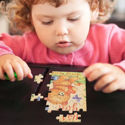 【写真で作る】オリジナル木製ジグソーパズル (縦型) | 35〜1000ピース | 裏面ヒント付きカスタムギフト