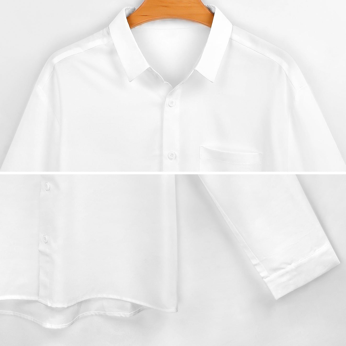 Lapel Pocket Long Sleeve Shirt Plant, Pinecone