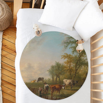 【ベビーに贈る】写真で作るオリジナル子供用フランネル毛布｜安心の円形ブランケット