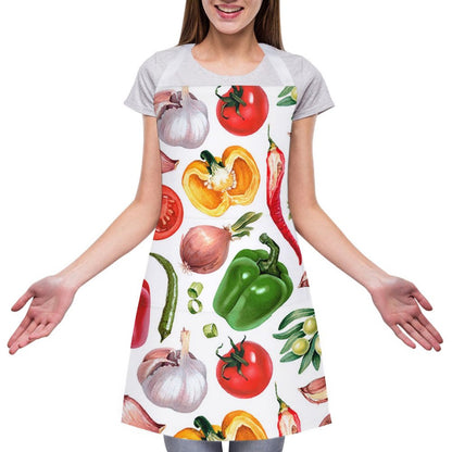 オリジナル エプロン 作成 | 防水・ポケット付き | 男女兼用 カフェ風 ワークエプロン