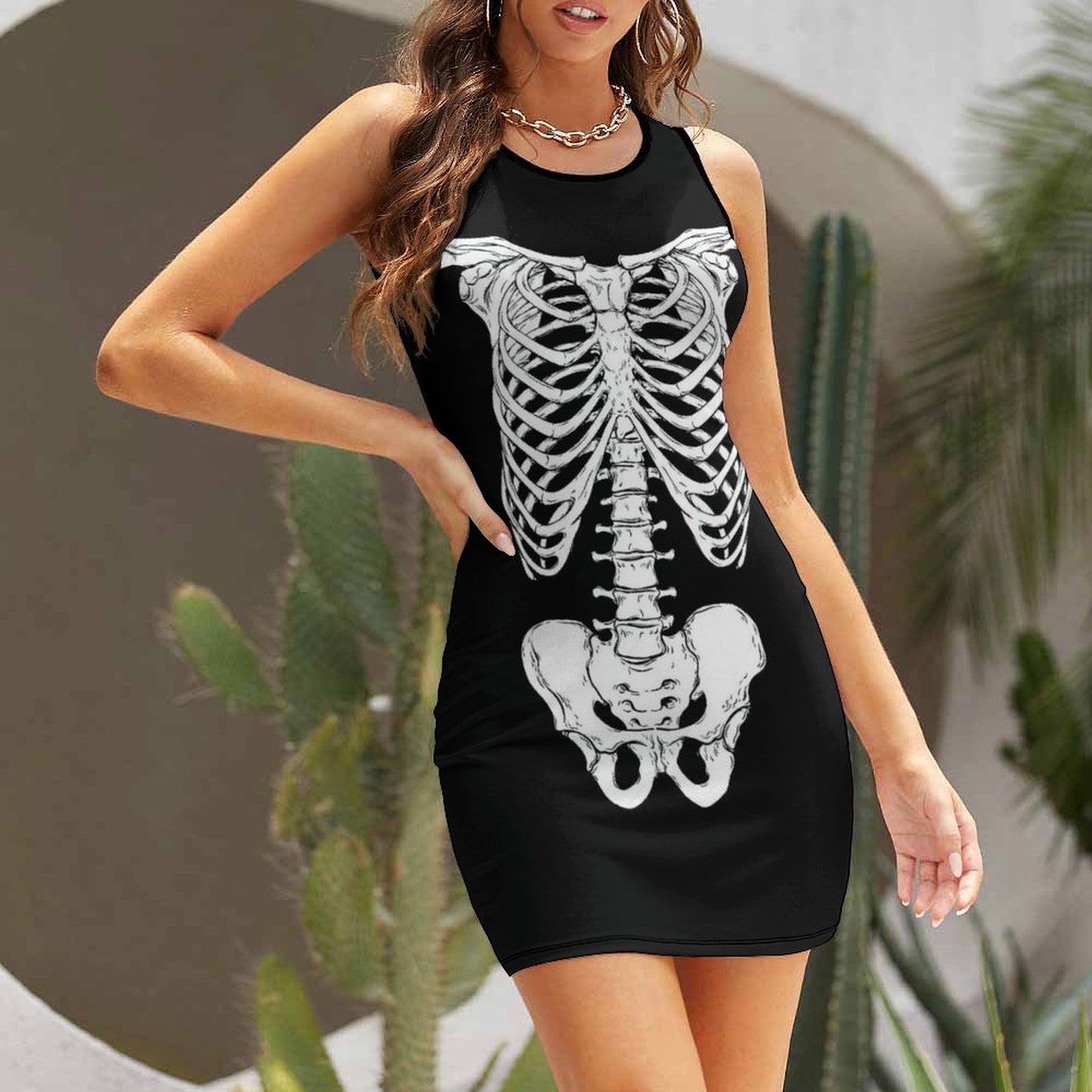 オリジナル ミルクシルク ワンピース | 接触冷感＆なめらか肌触り | タンクワンピ