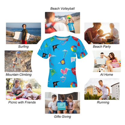 【全面プリント】キッズTシャツ オリジナル｜子供服 写真 名入れギフト