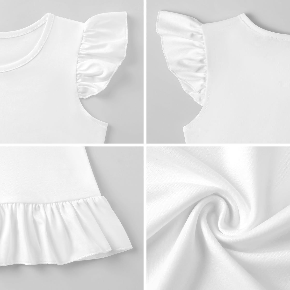女の子用フリルナイトドレス オリジナルプリント対応 キッズルームウェア