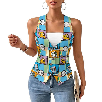 Suit Jacket And Vest Food Cat