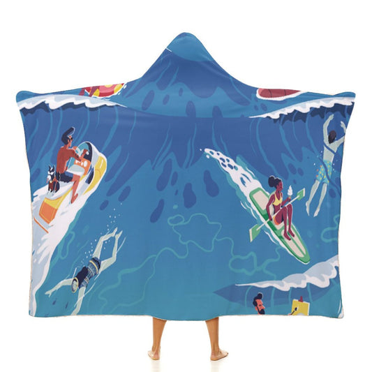 オリジナル着る毛布 | フード付きブランケット作成 | 写真印刷・北極ベルベット