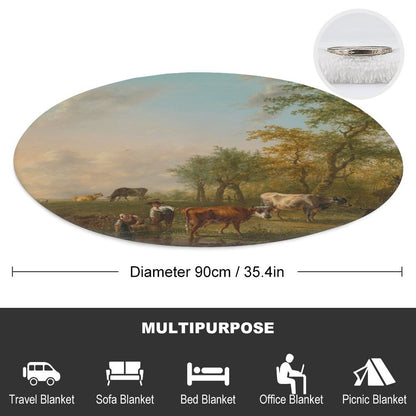 【ベビーに贈る】写真で作るオリジナル子供用フランネル毛布｜安心の円形ブランケット