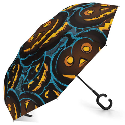 【濡れない逆折り式】オリジナル傘 | 写真・ロゴでカスタム | 車用・耐風・晴雨兼用