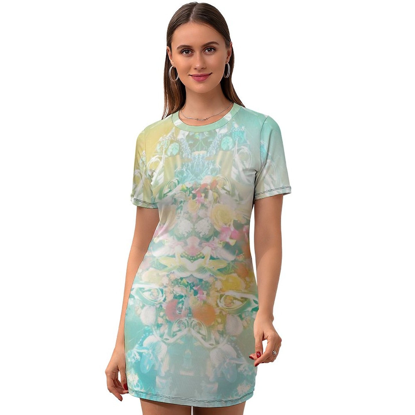 視線を奪う曲線美 | オリジナル 写真コラージュ 半袖ワンピース